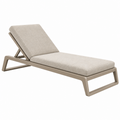 Gartenliege 200 x 70 x 85 cm Aluminium Beige Taupe mit verstellbarer Rückenlehne