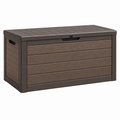 Aufbewahrungsbox 120 x 60 x 60 cm Kunststoff Braun für Garten wetterfest